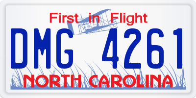 NC license plate DMG4261