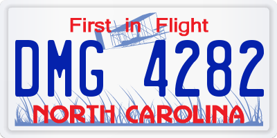 NC license plate DMG4282