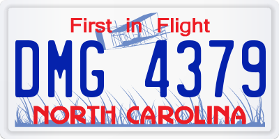 NC license plate DMG4379