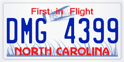 NC license plate DMG4399