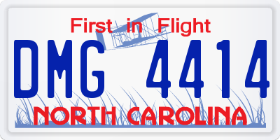 NC license plate DMG4414