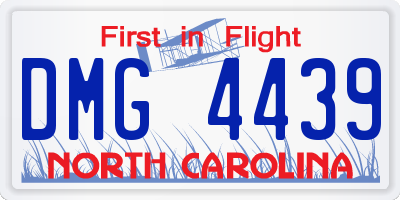 NC license plate DMG4439