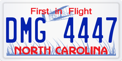 NC license plate DMG4447