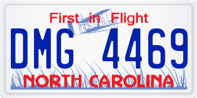 NC license plate DMG4469