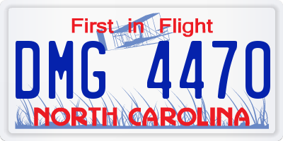NC license plate DMG4470