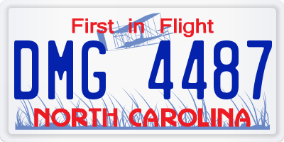 NC license plate DMG4487