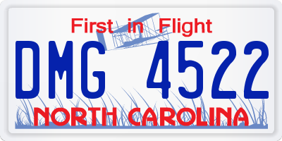 NC license plate DMG4522