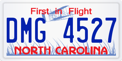 NC license plate DMG4527