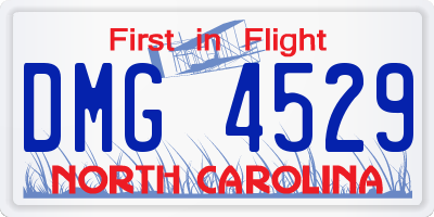 NC license plate DMG4529