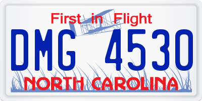 NC license plate DMG4530