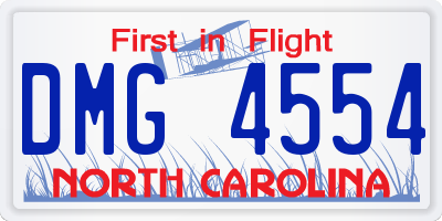 NC license plate DMG4554