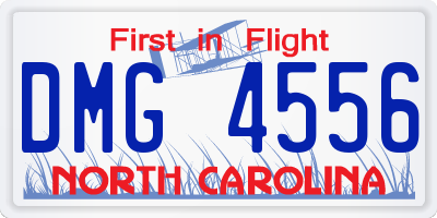 NC license plate DMG4556