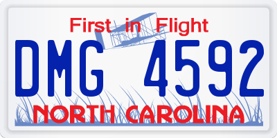 NC license plate DMG4592