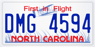 NC license plate DMG4594