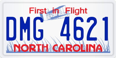 NC license plate DMG4621
