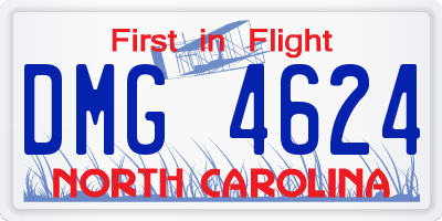 NC license plate DMG4624