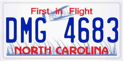 NC license plate DMG4683