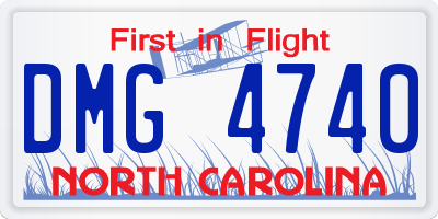 NC license plate DMG4740