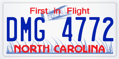 NC license plate DMG4772