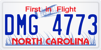 NC license plate DMG4773