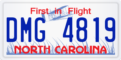 NC license plate DMG4819