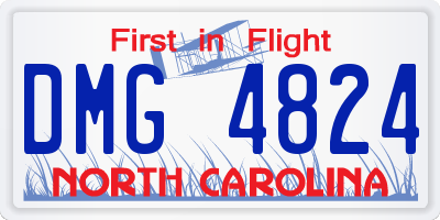 NC license plate DMG4824