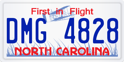 NC license plate DMG4828