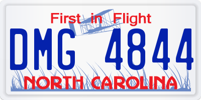NC license plate DMG4844
