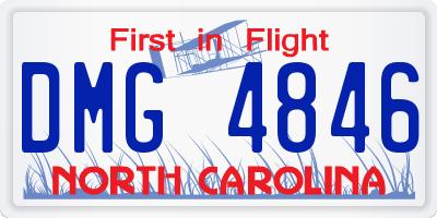 NC license plate DMG4846