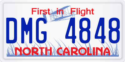 NC license plate DMG4848