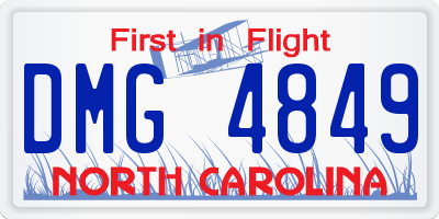 NC license plate DMG4849