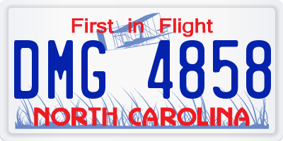 NC license plate DMG4858