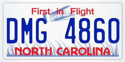 NC license plate DMG4860