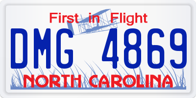 NC license plate DMG4869