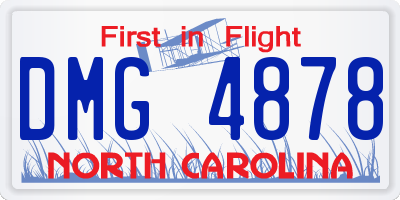 NC license plate DMG4878