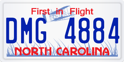 NC license plate DMG4884