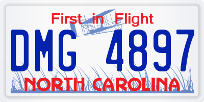 NC license plate DMG4897