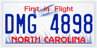 NC license plate DMG4898