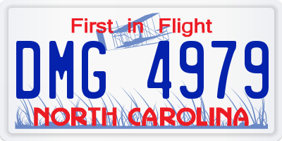 NC license plate DMG4979