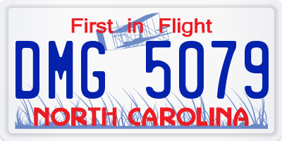 NC license plate DMG5079