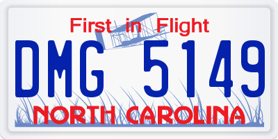 NC license plate DMG5149