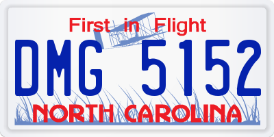 NC license plate DMG5152