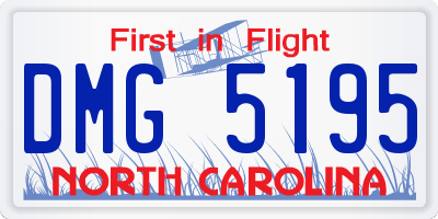 NC license plate DMG5195