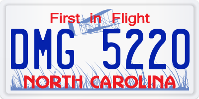 NC license plate DMG5220