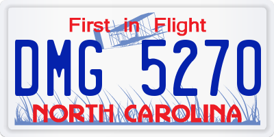NC license plate DMG5270