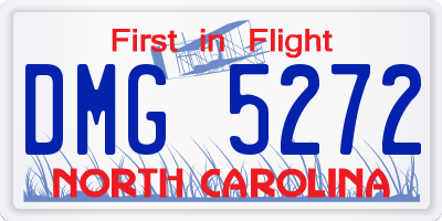 NC license plate DMG5272