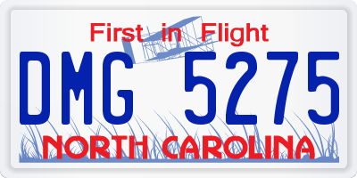 NC license plate DMG5275