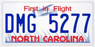 NC license plate DMG5277