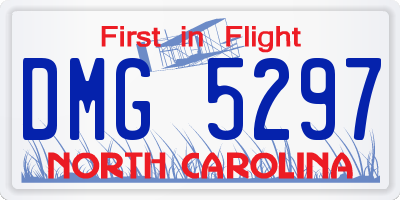 NC license plate DMG5297