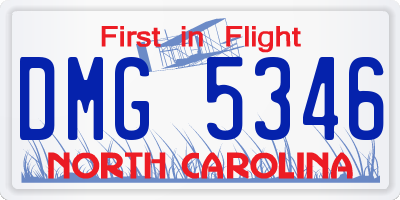 NC license plate DMG5346